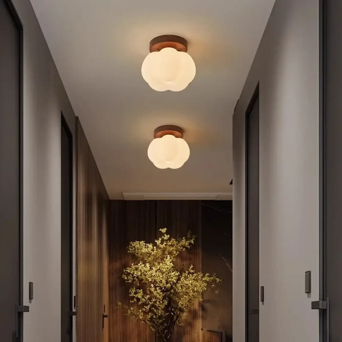 Plafonnier LED Fleur en Bois – Fénel