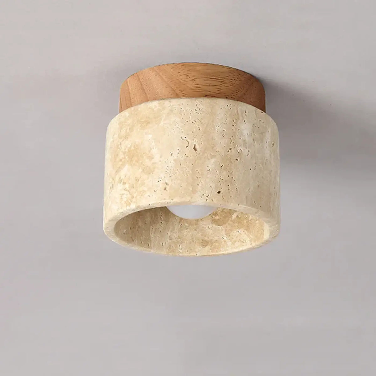 Plafonnier LED en Pierre et Bois – Nimelle