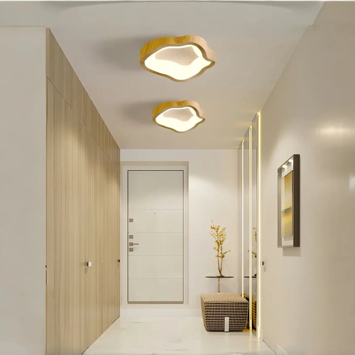 Plafonnier en Bois Organique – Tomel