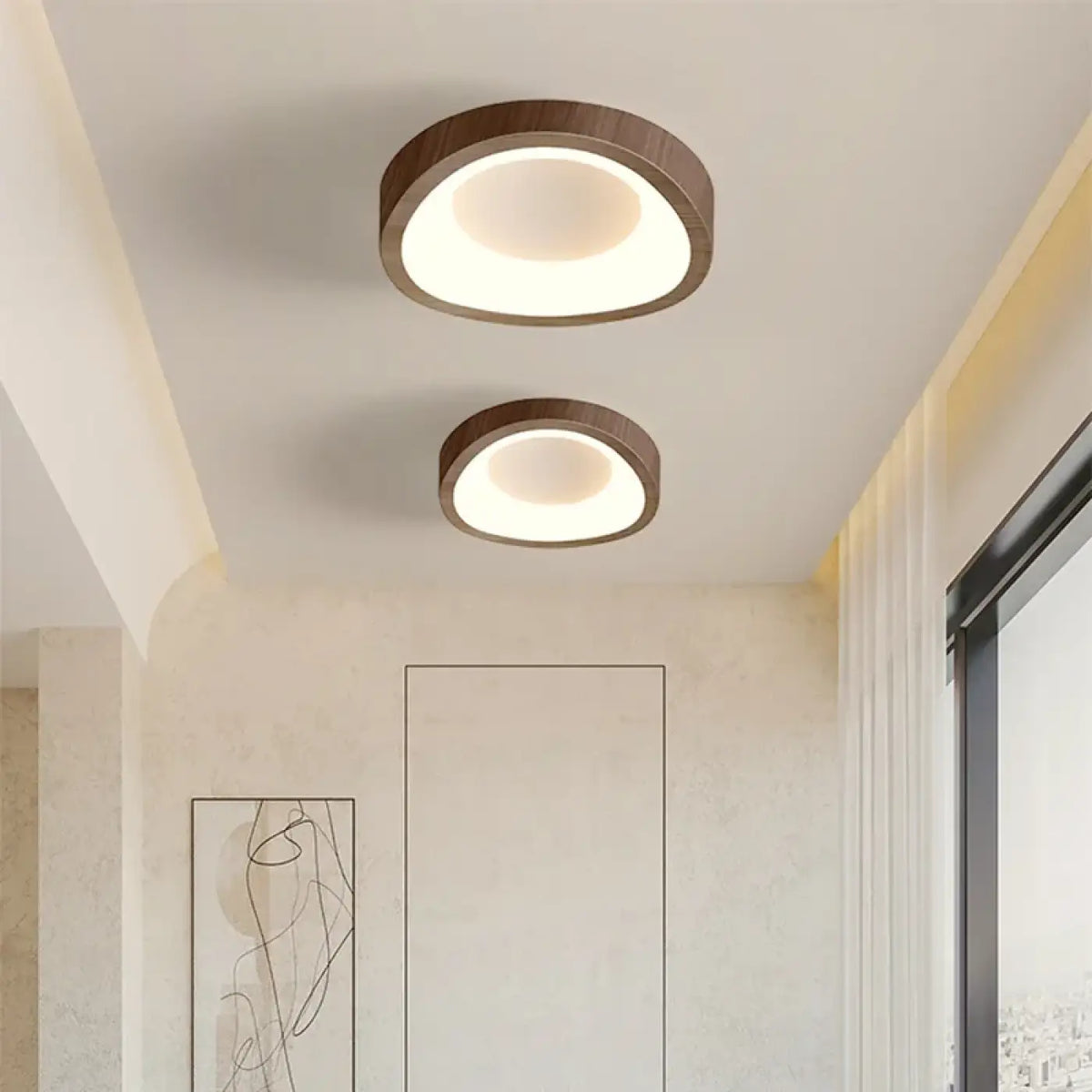 Plafonnier LED en Bois Moderne – Livis