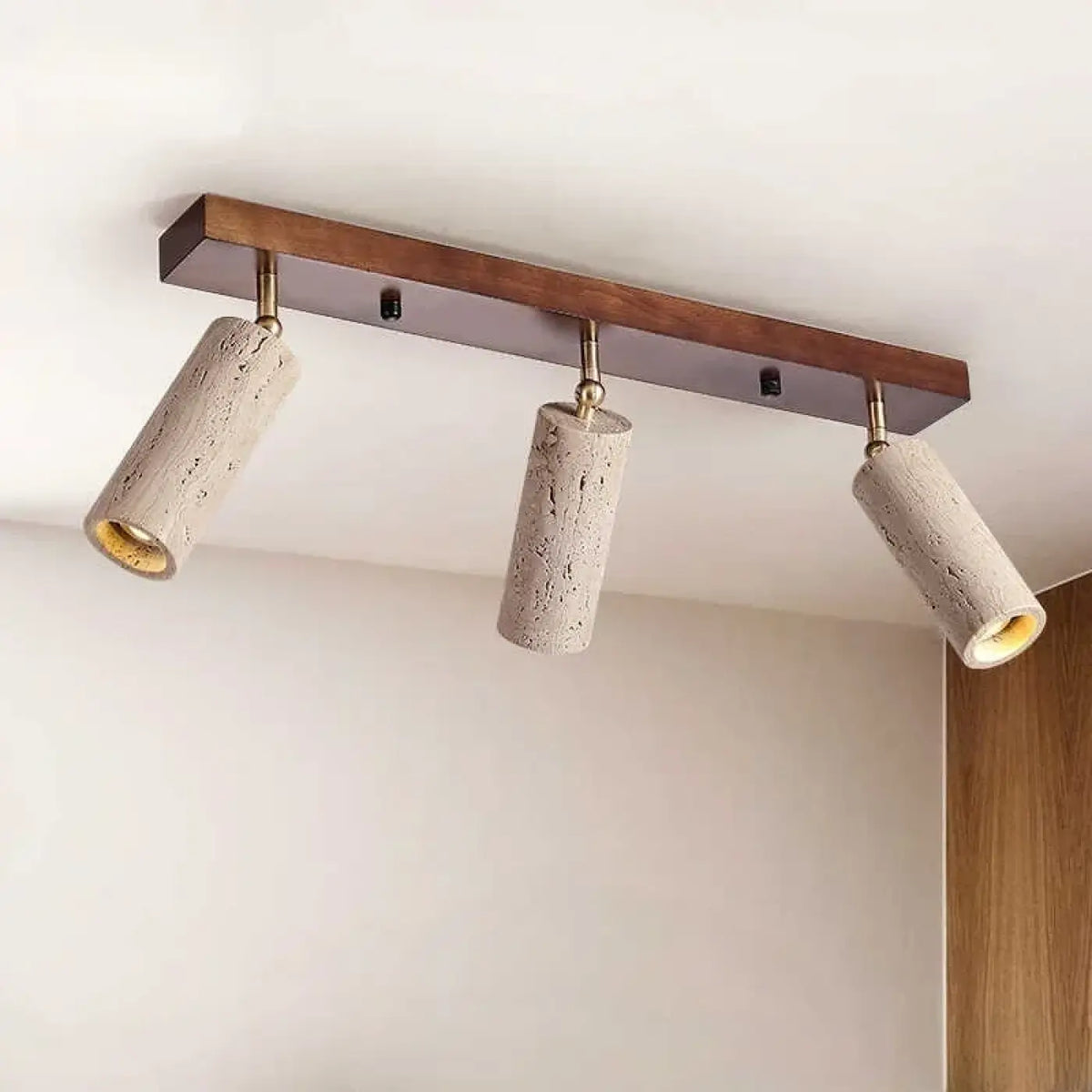 Plafonnier Spots en Pierre et Bois – Siris