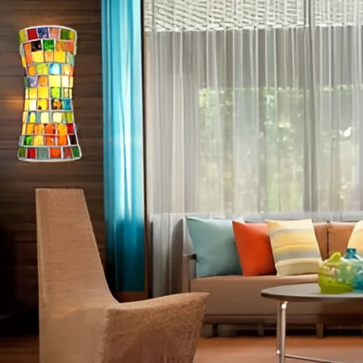 Applique Murale Mosaïque en Verre Coloré – Lésette