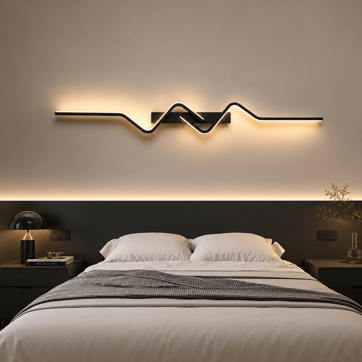 Applique Murale LED Ligne Ondulée – Sona