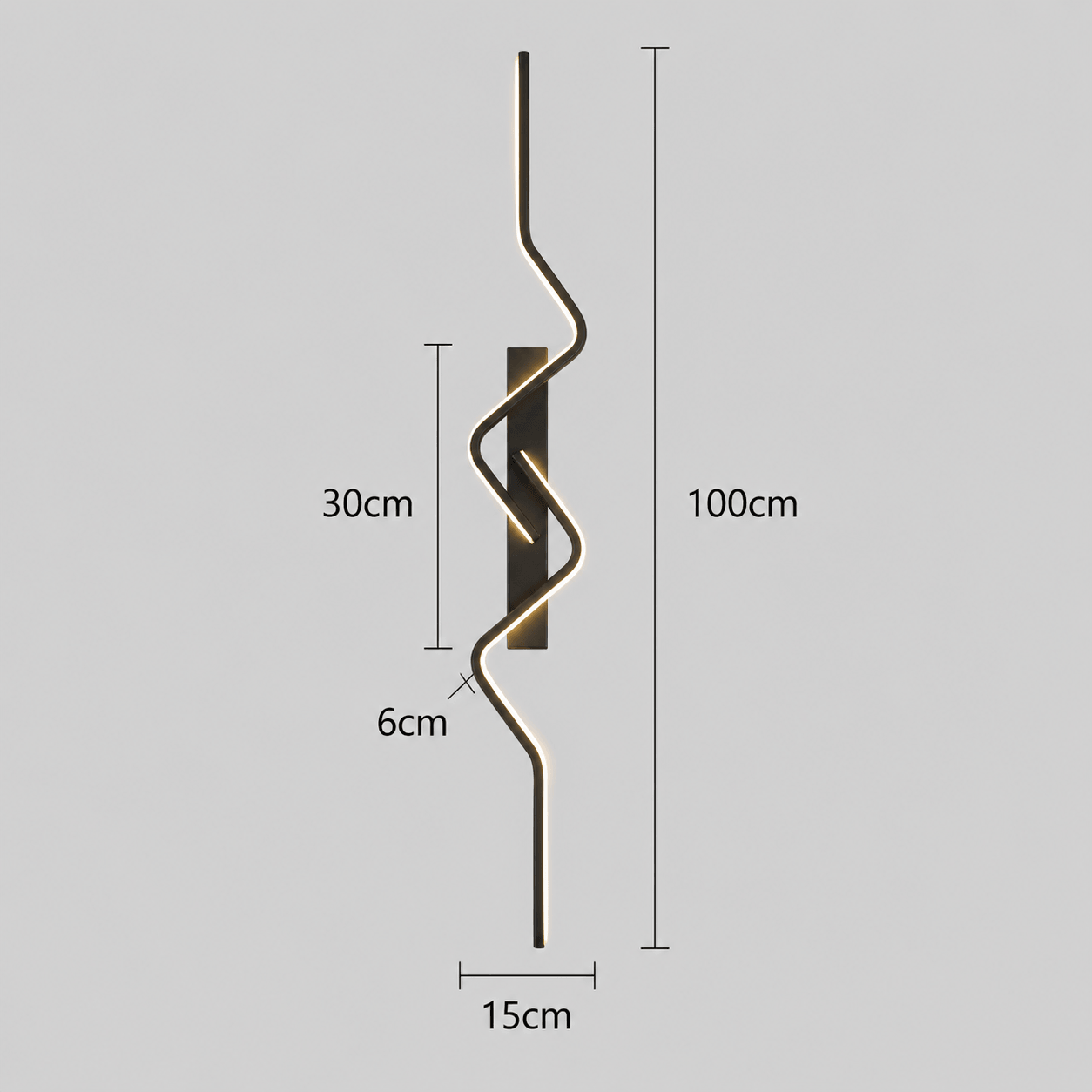 Applique Murale LED Ligne Ondulée – Sona