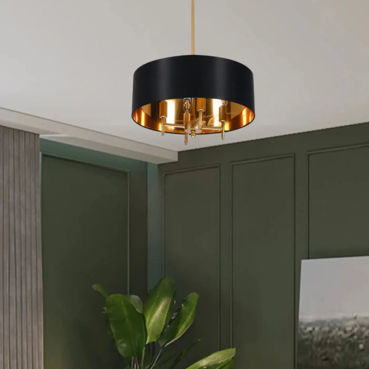Suspension Abat-Jour en Tissu Rond – Maso