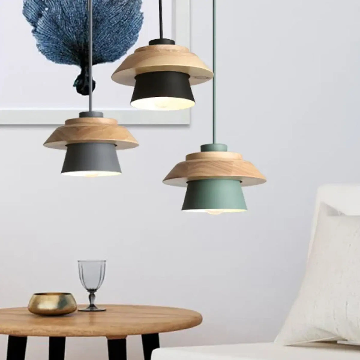Suspension Scandinave Bois et Couleur – Lisine