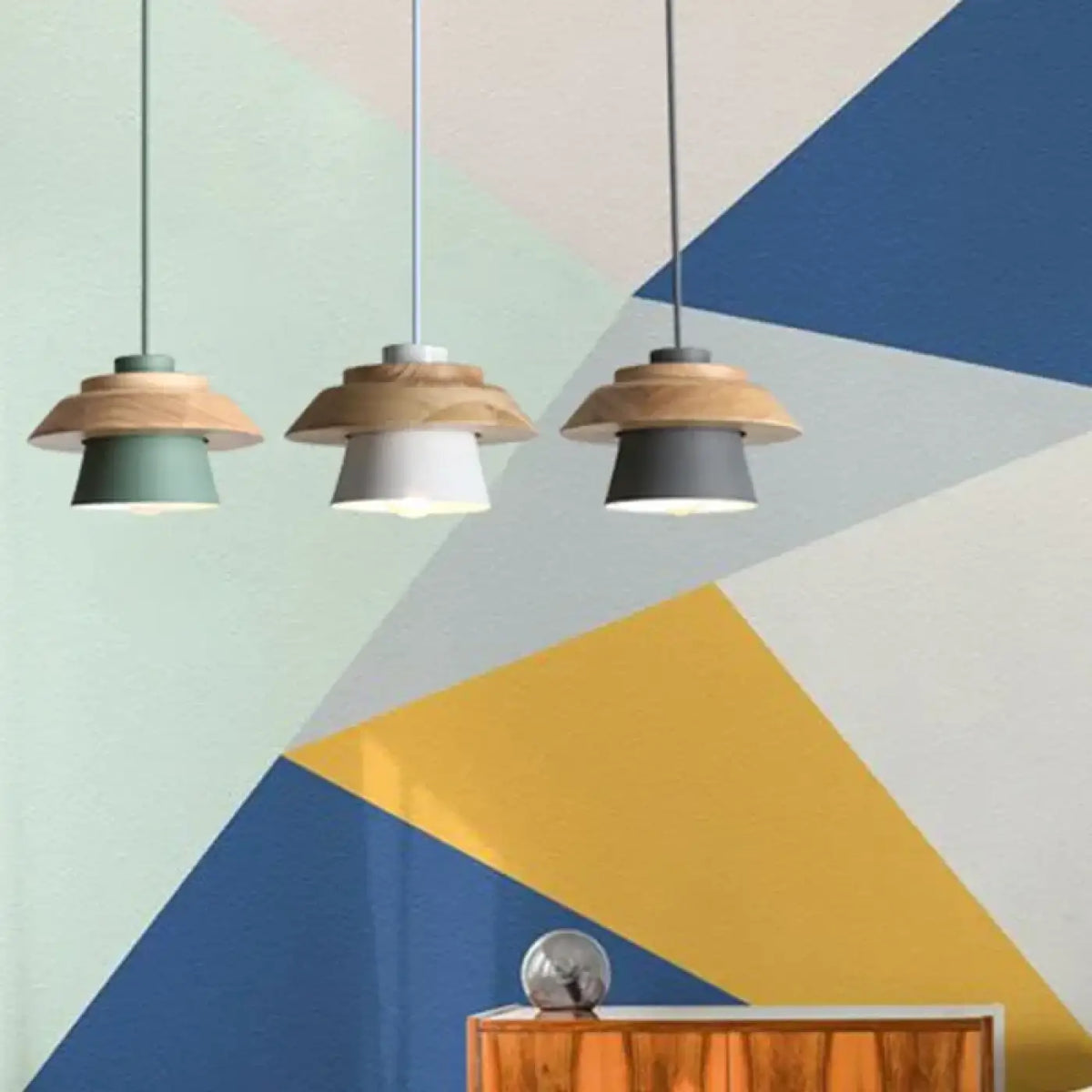 Suspension Scandinave Bois et Couleur – Lisine