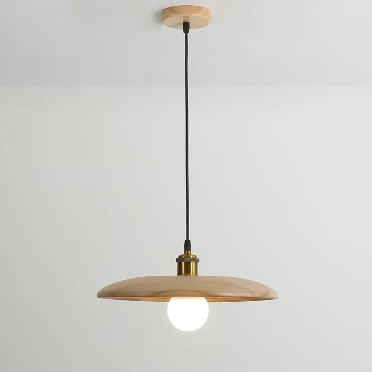 Suspension Bois Abat-jour Rond Minimaliste – Boselle