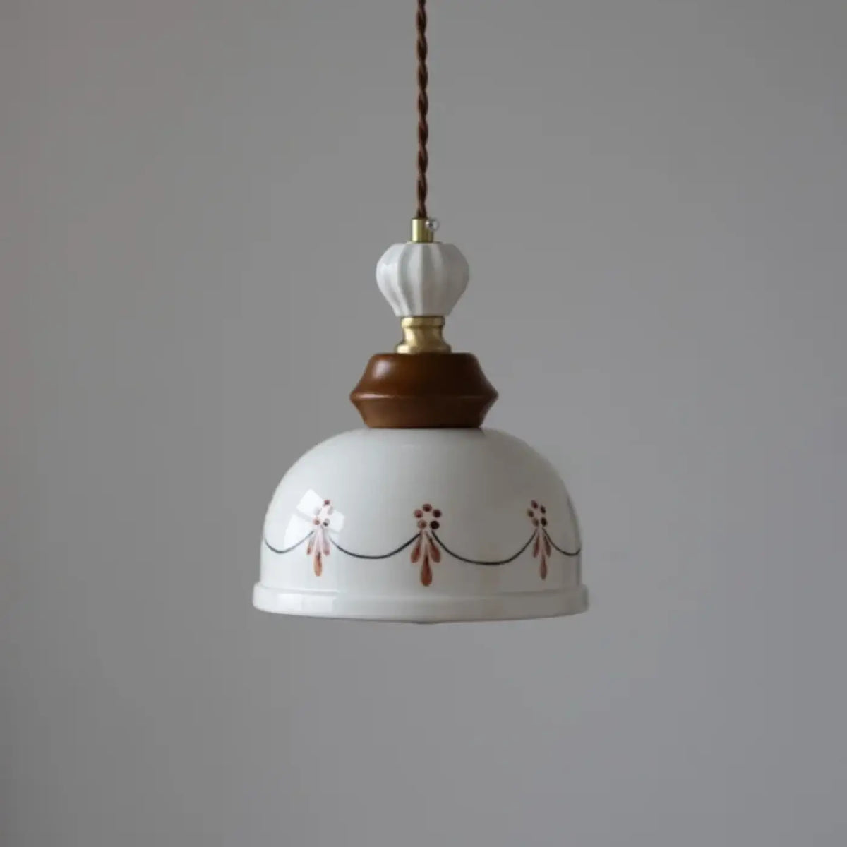 Suspension en Céramique Blanche Florale – Rosia