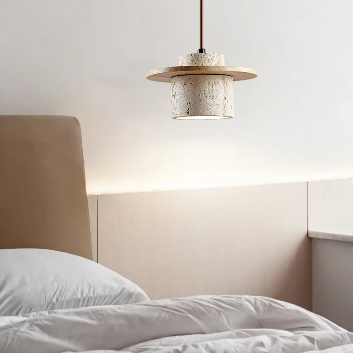 Suspension en Marbre et Bois Naturel – Joris