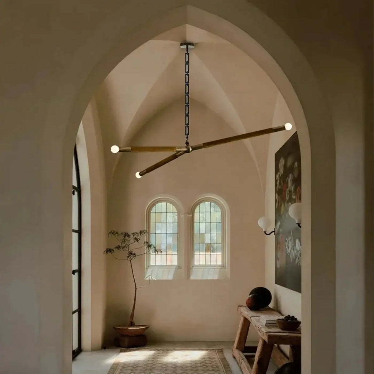 Suspension Asymétrique Métal et Globes – Lonis