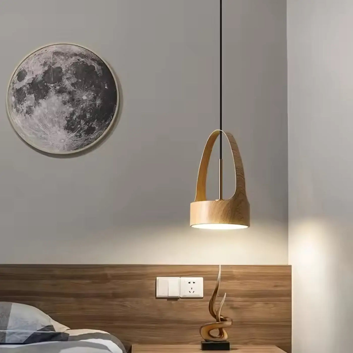 Suspension Cylindre en Bois – Desane