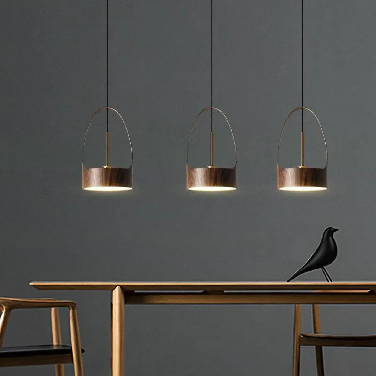Suspension Cylindre en Bois – Desane