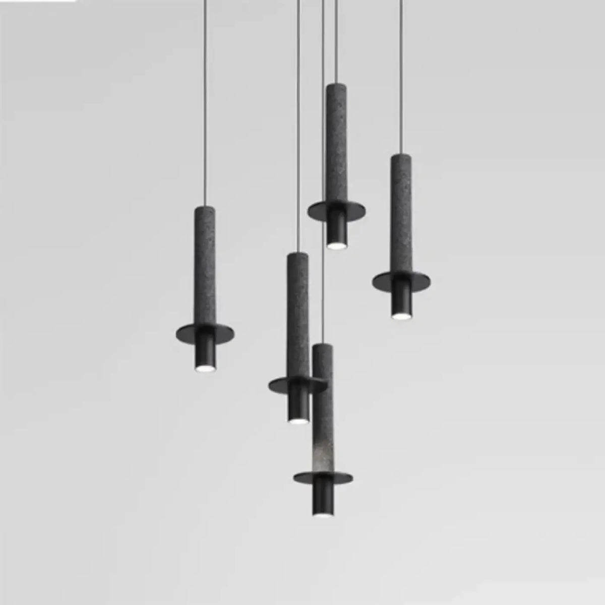 Suspension Tube en Pierre et Laiton – Mivel