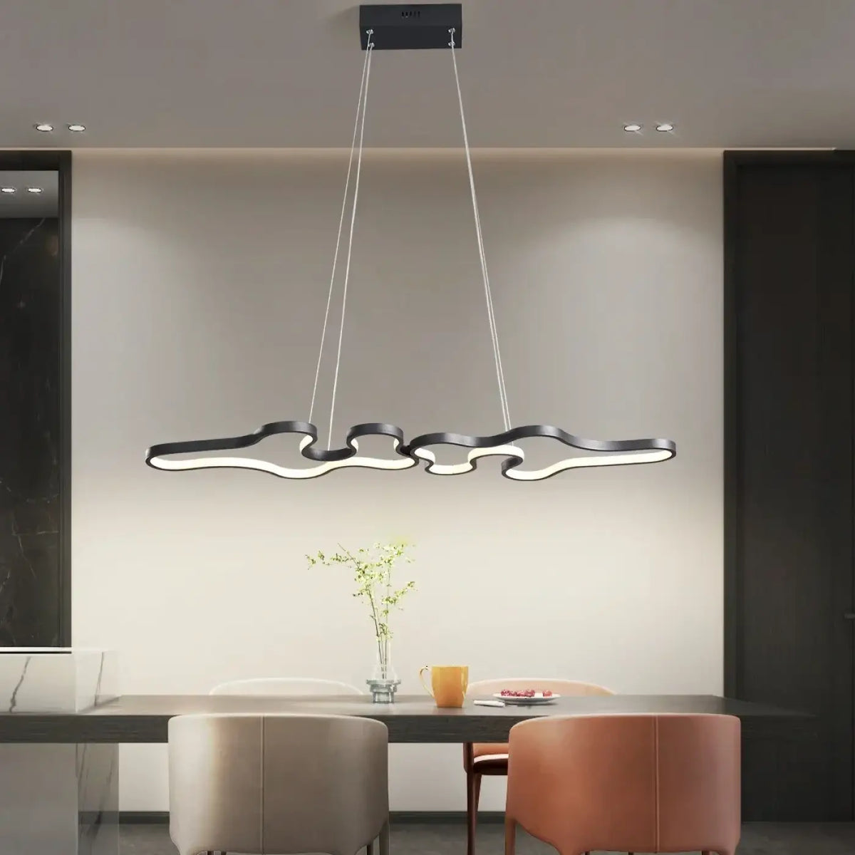 Suspension Ondulée à Lumière Intégrée – Tisette