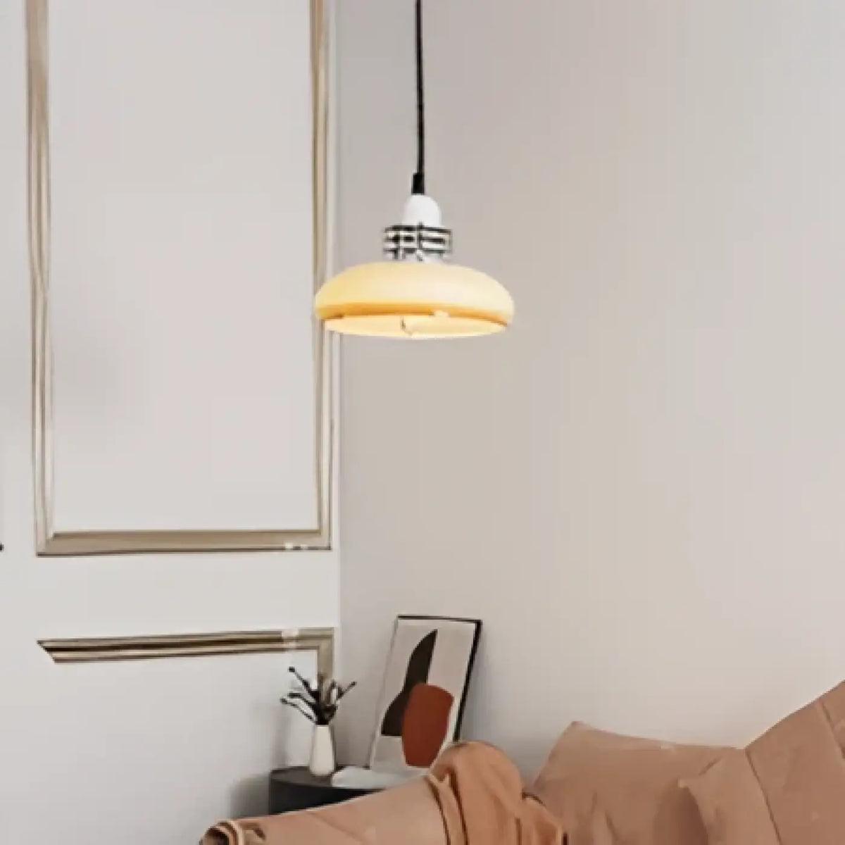 Suspension Rétro Crème et Chrome – Fanine