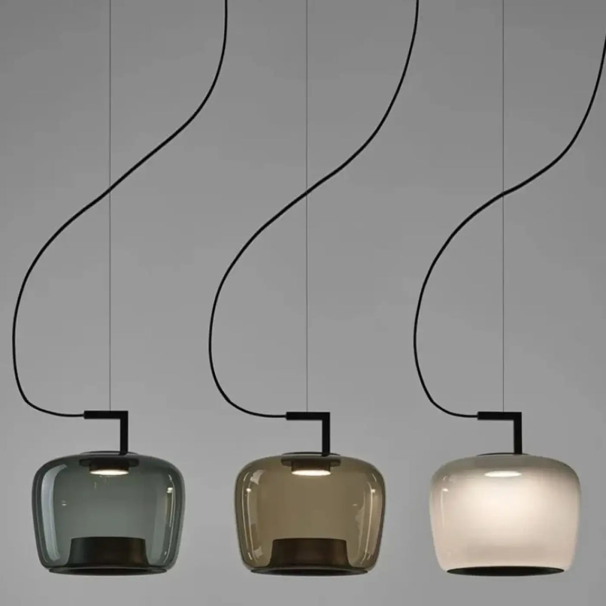 Suspension Design en Verre Fumé – Clivane