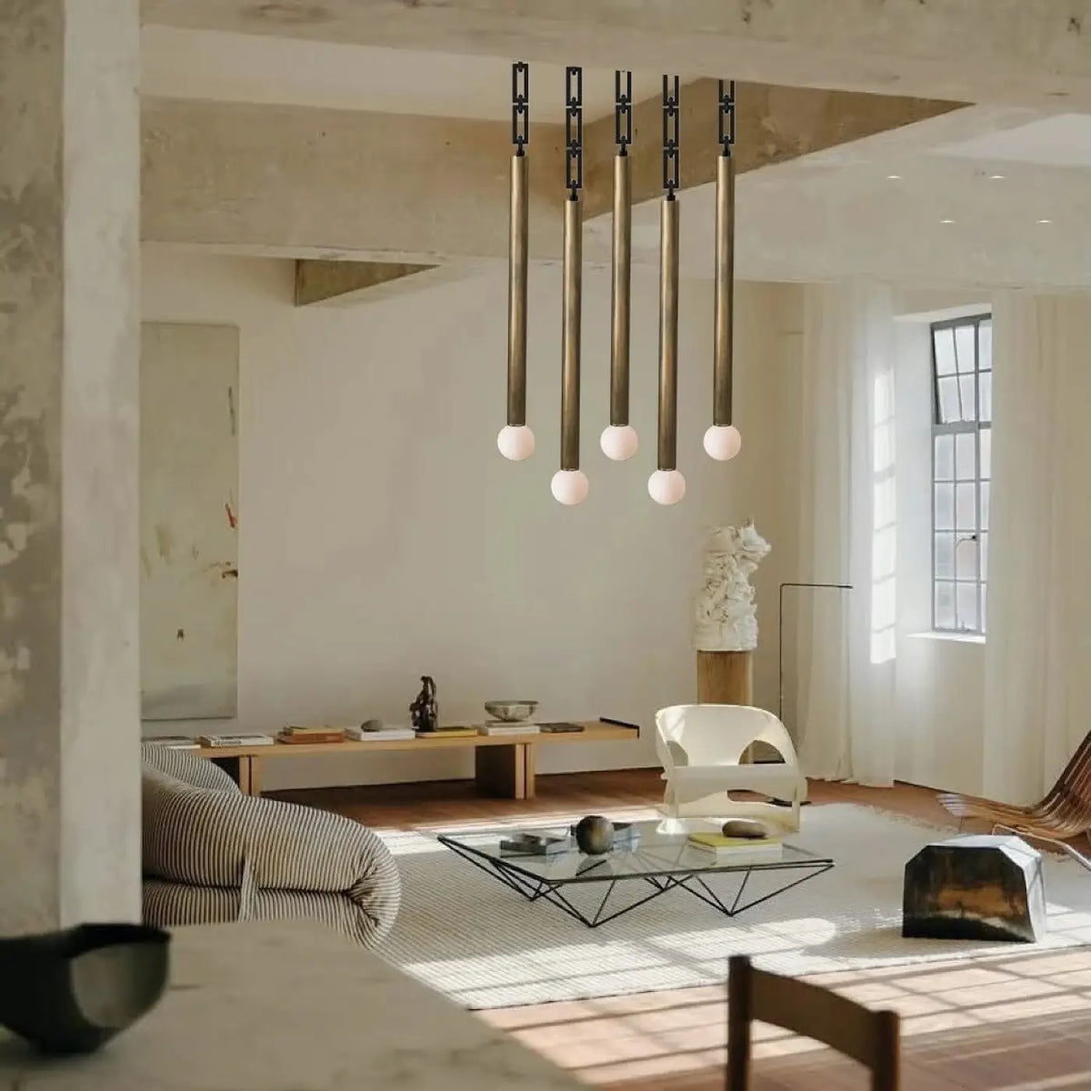 Suspension Verticale Tube et Globe – Komon