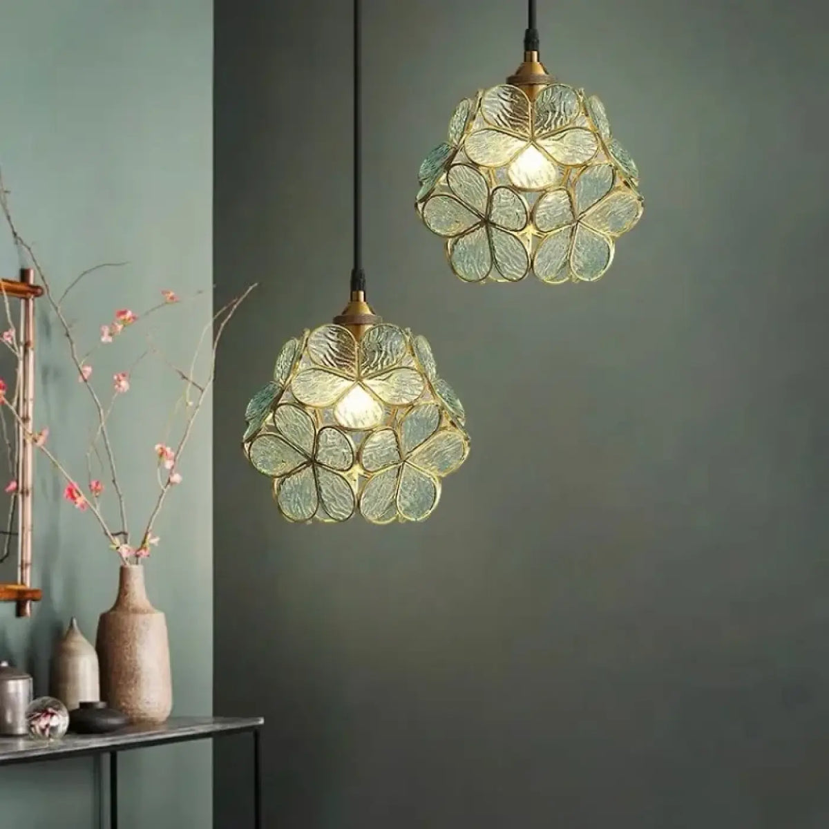 Suspension Rétro en Verre Coloré – Plédane