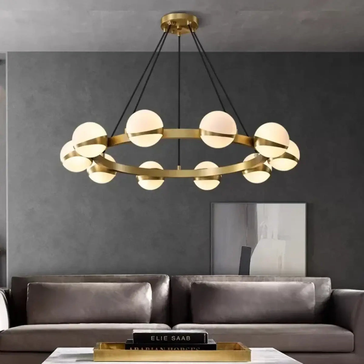 Suspension LED Anneau en Laiton – Rimine