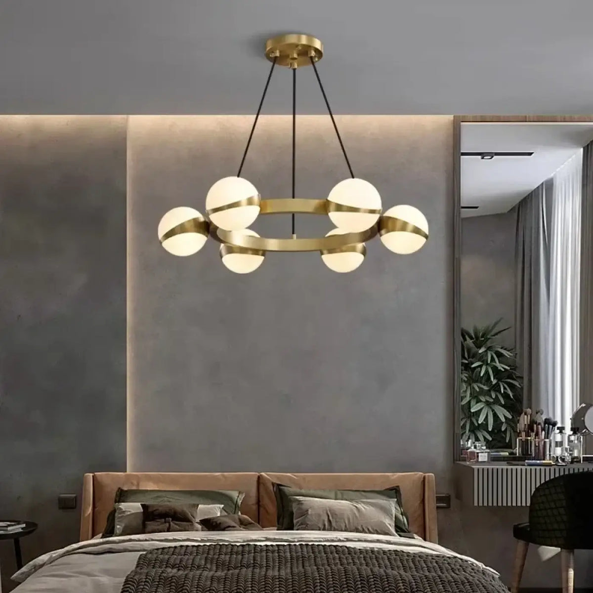Suspension LED Anneau en Laiton – Rimine