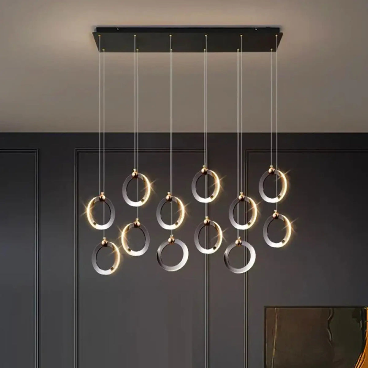 Suspension LED à Anneaux Entrelacés – Kadia