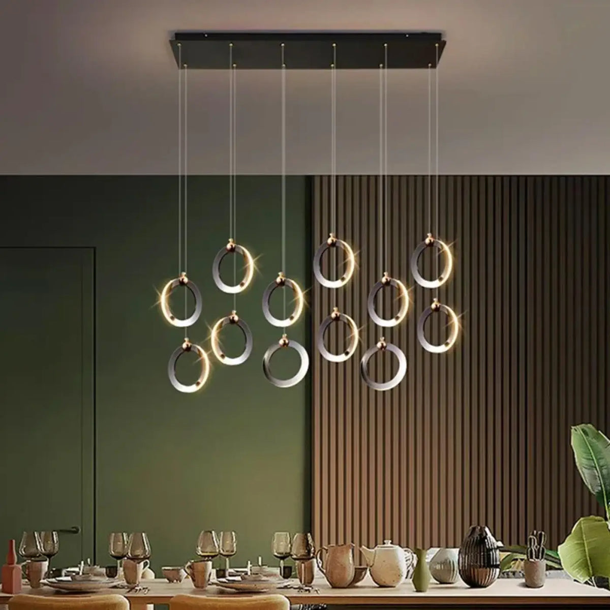 Suspension LED à Anneaux Entrelacés – Kadia