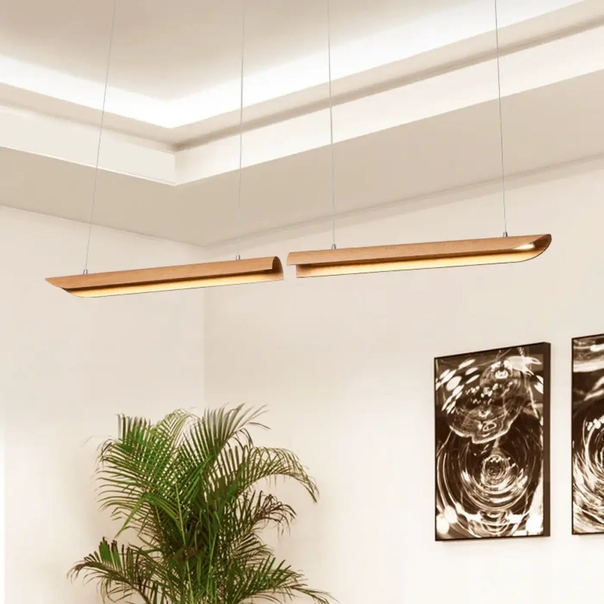 Suspension LED en Bois Courbé – Clonon