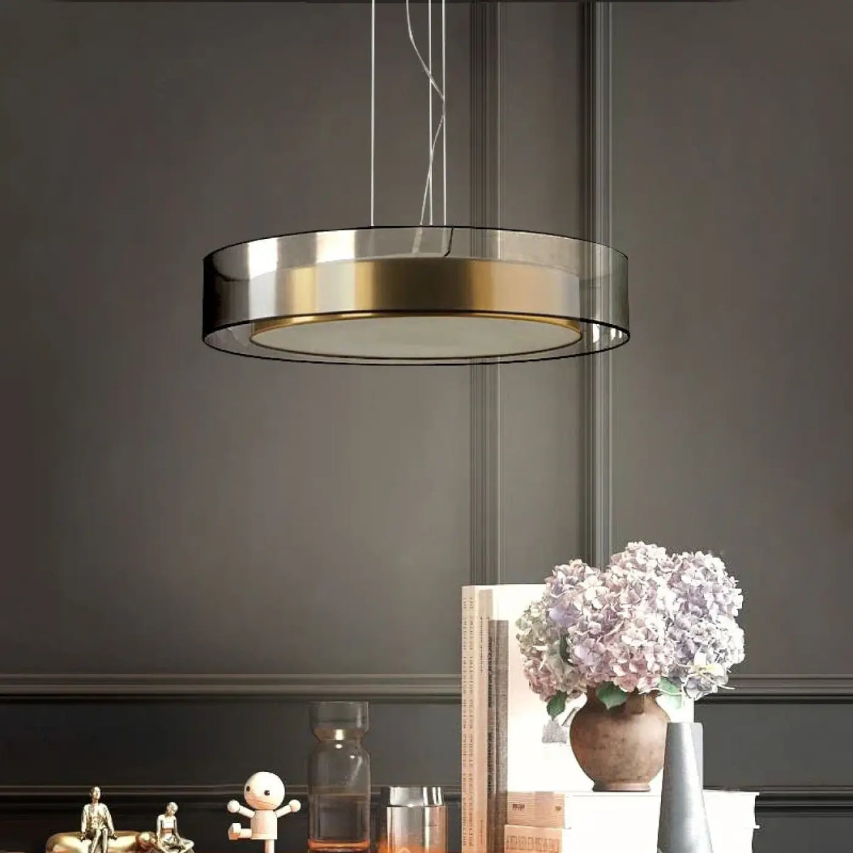 Suspension LED Circulaire Transparente – Visia
