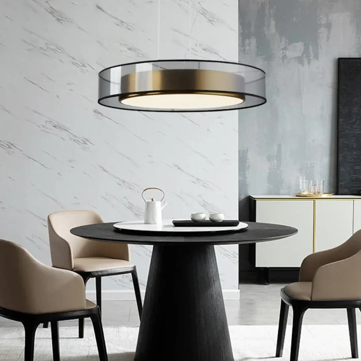 Suspension LED Circulaire Transparente – Visia