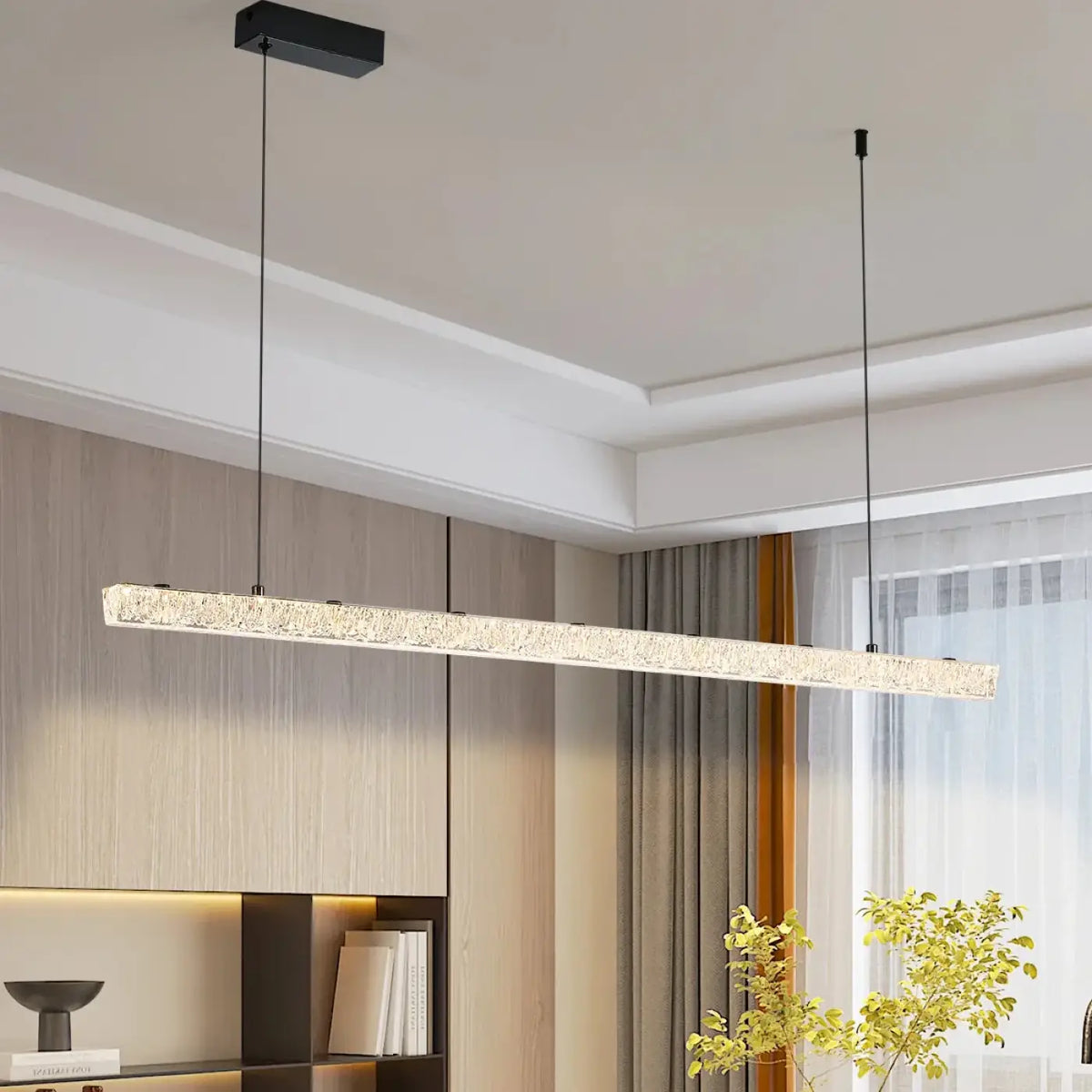 Suspension LED en Cristal Longue – Joso