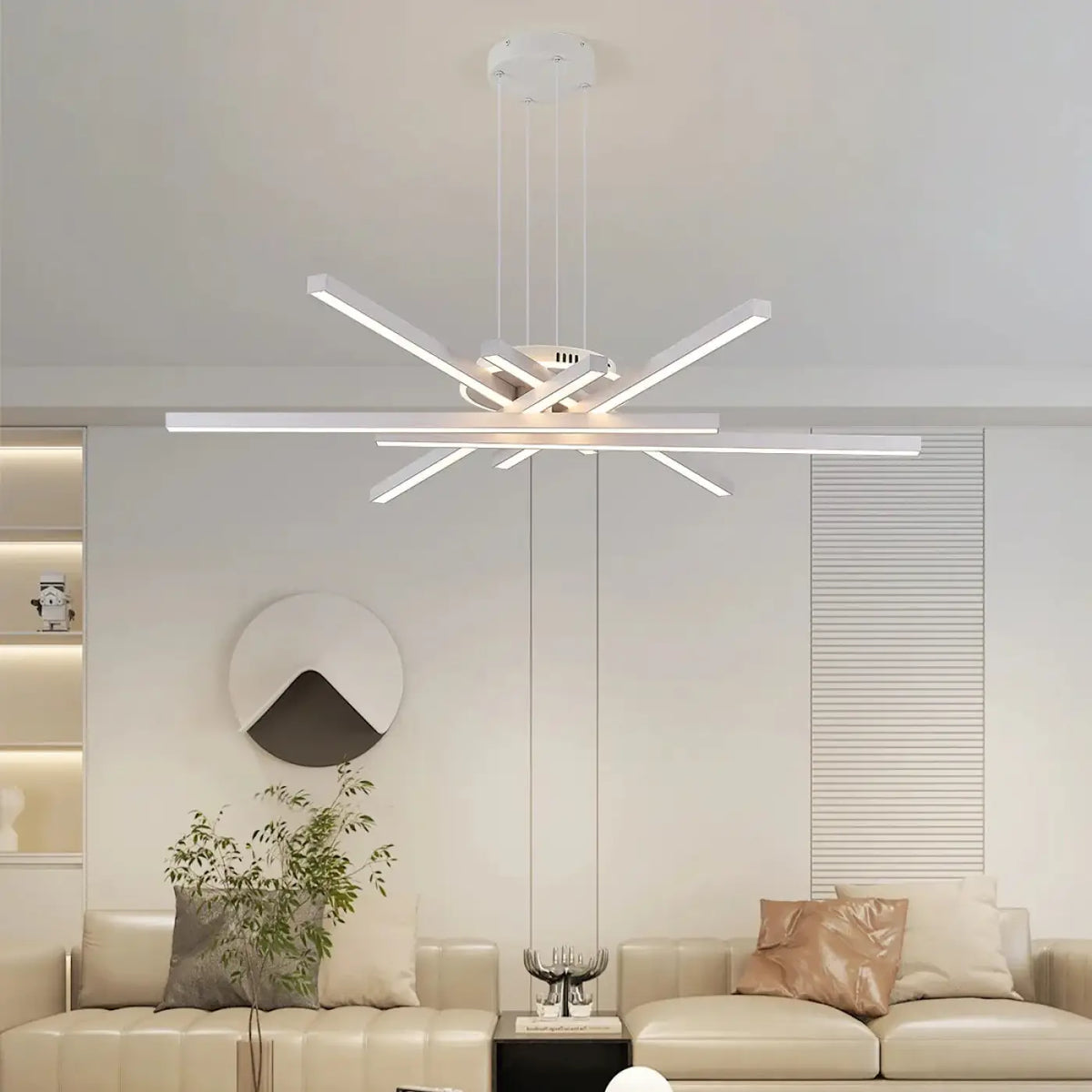 Suspension LED Croisée Minimaliste – Fléda