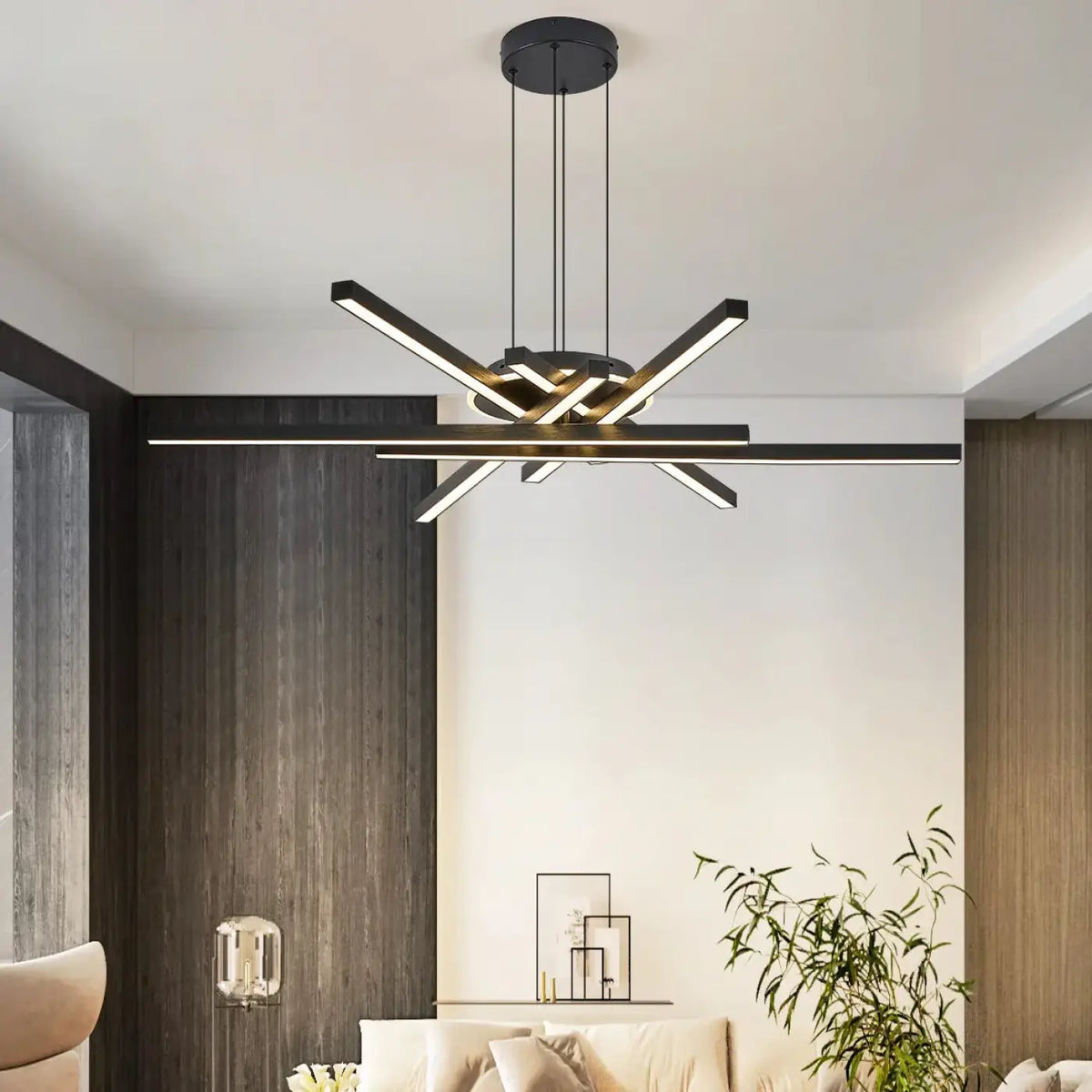 Suspension LED Croisée Minimaliste – Fléda