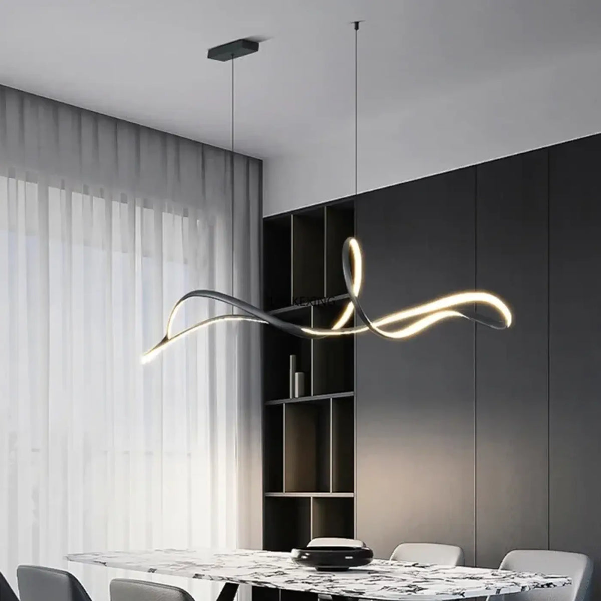 Suspension LED Fluide Sculpturale – Nidel