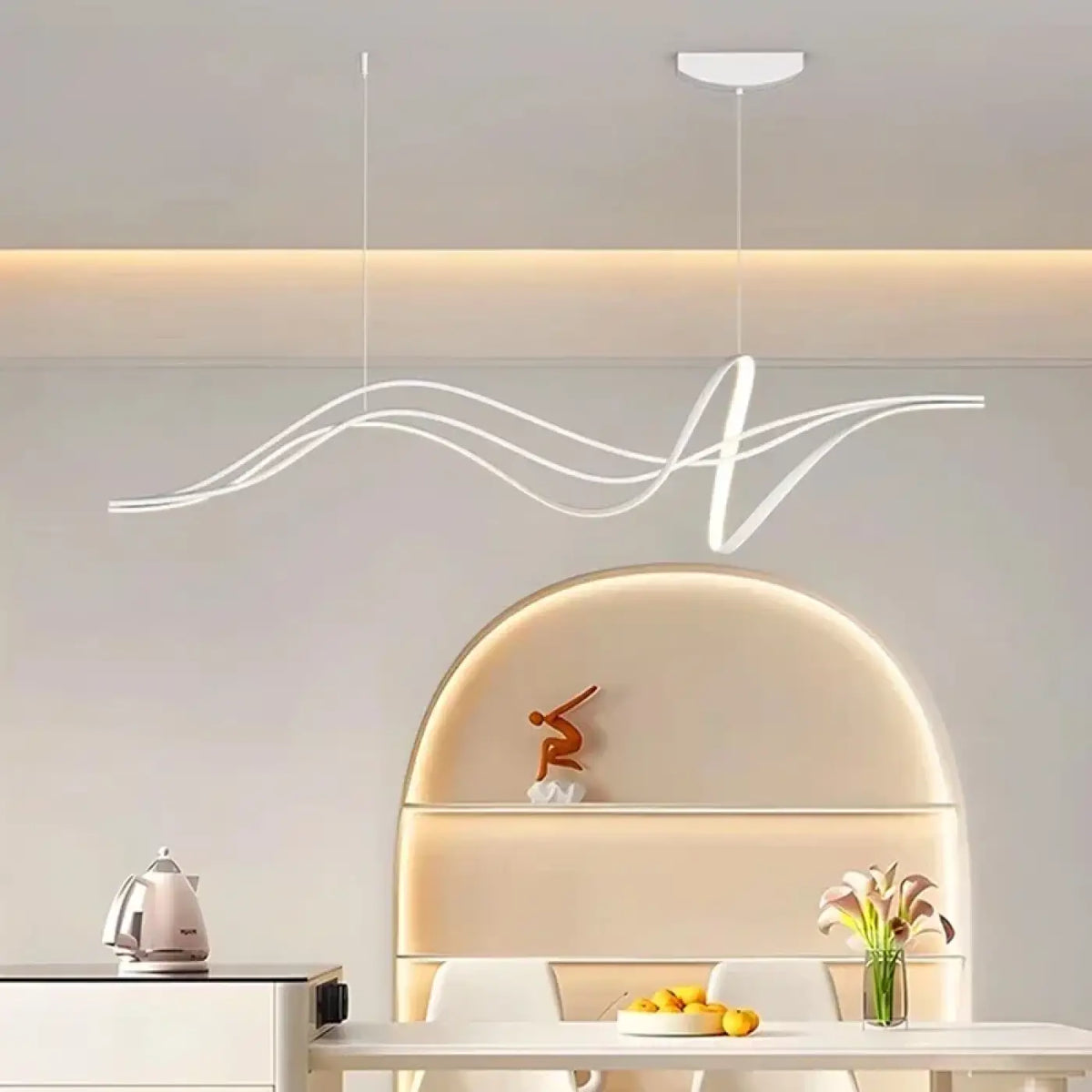Suspension LED Design Ondulée – Komel