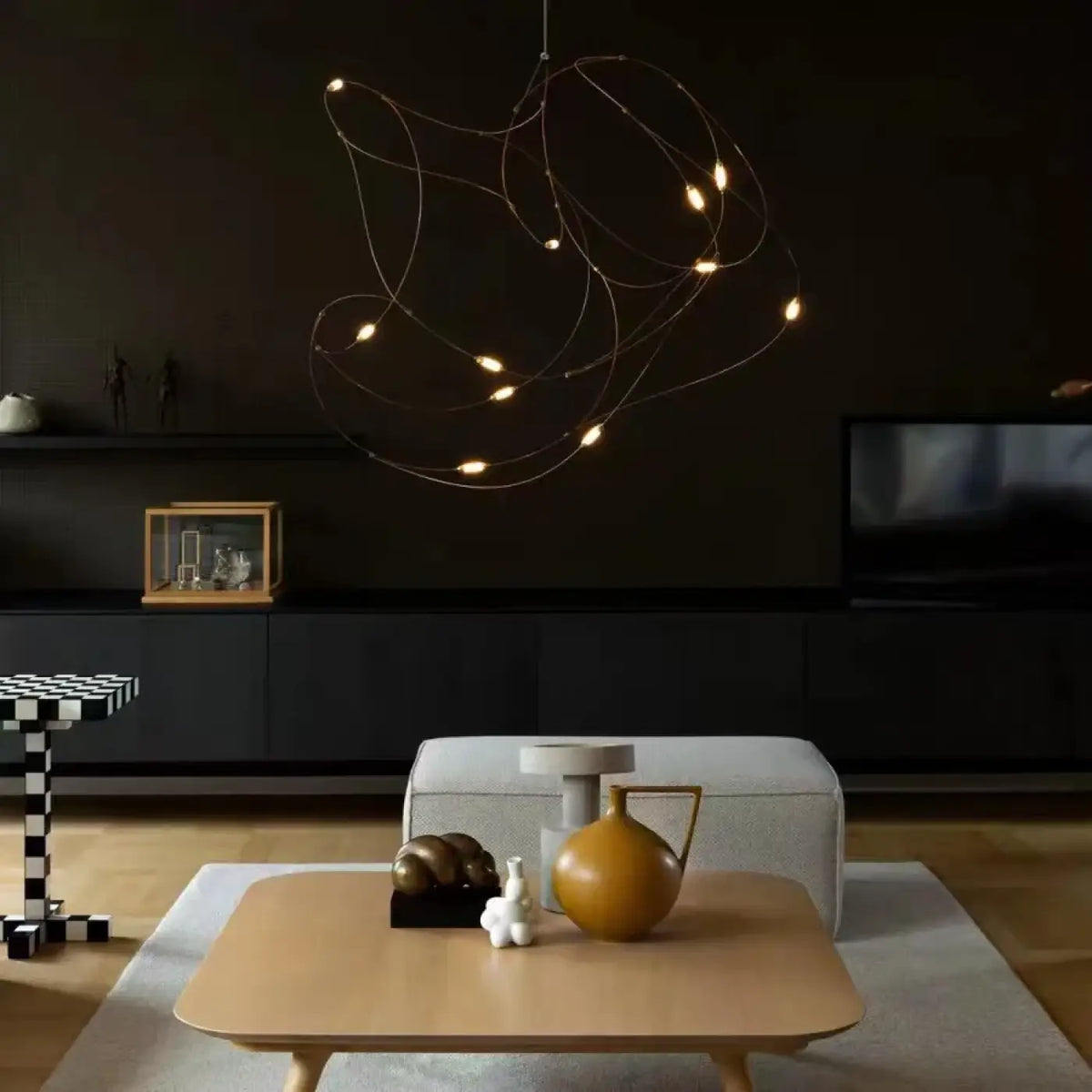 Suspension LED Fil Lumineux Sculptural – Lésia
