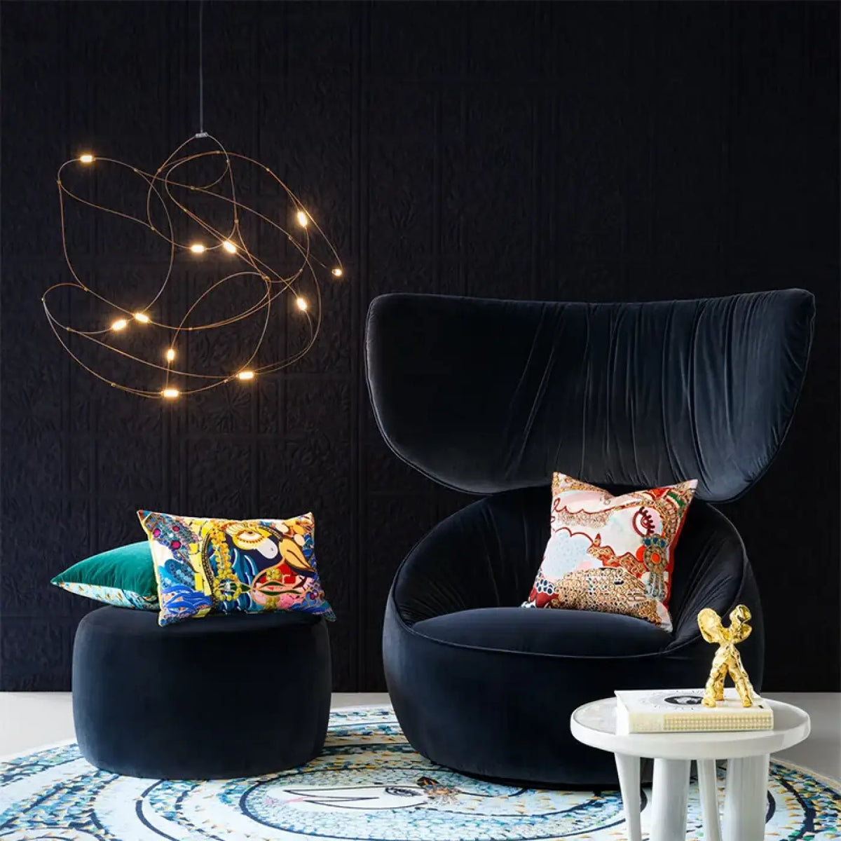 Suspension LED Fil Lumineux Sculptural – Lésia