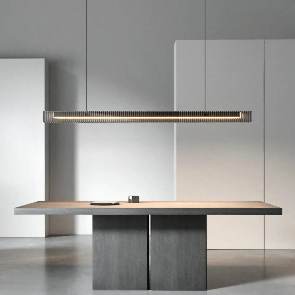Suspension LED Linéaire Acrylique Dorée – Kala