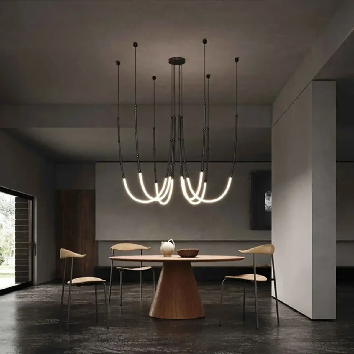 Suspension LED Dorée en U – Fimel