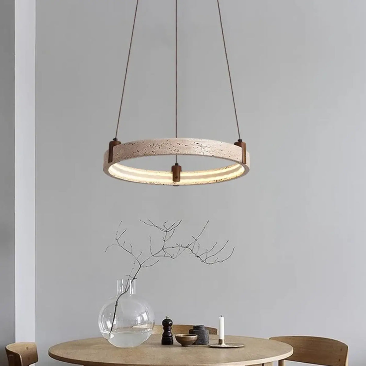 Suspension LED Pierre Jaune et Opalin – Fario