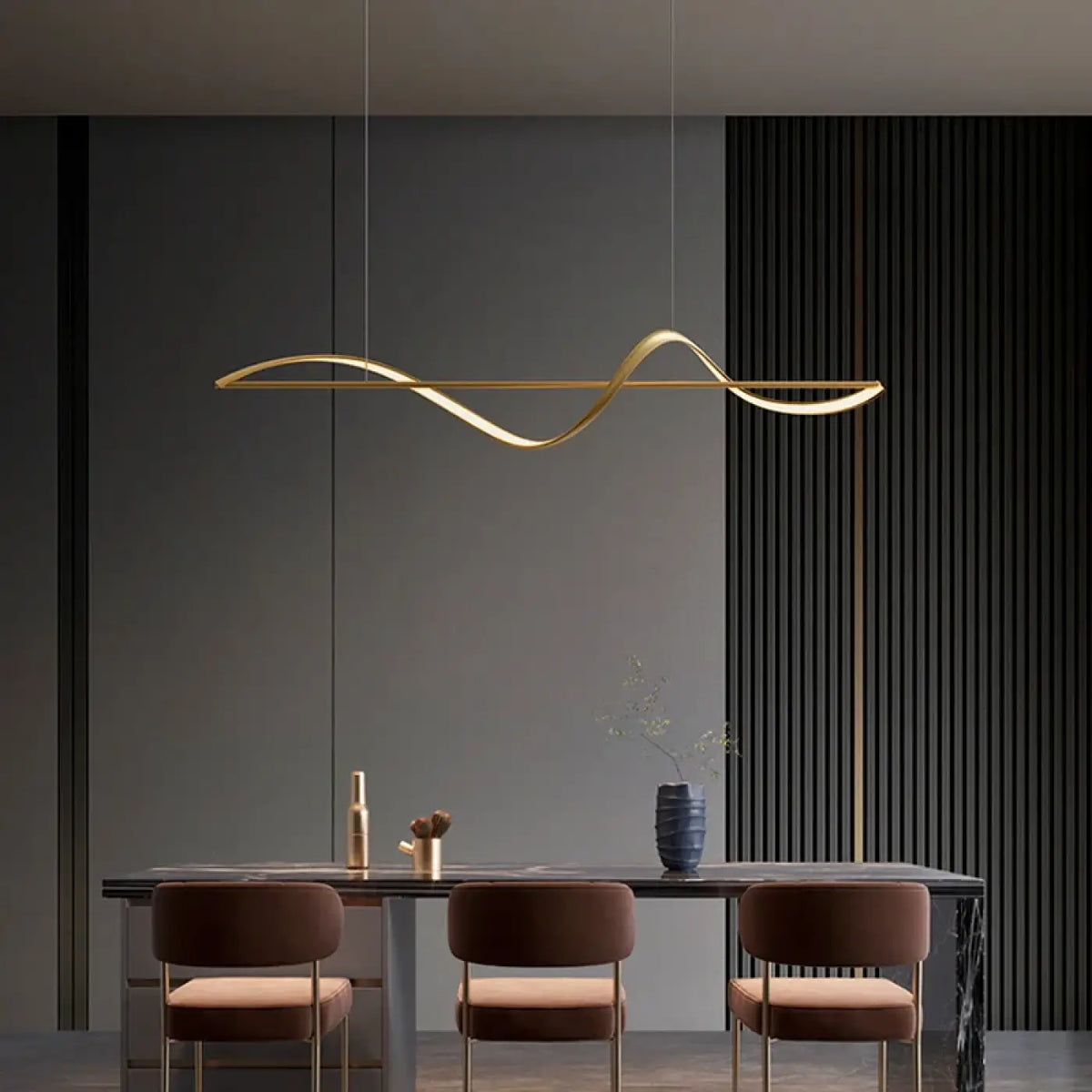 Suspension LED Ondulée Minimaliste – Zilo
