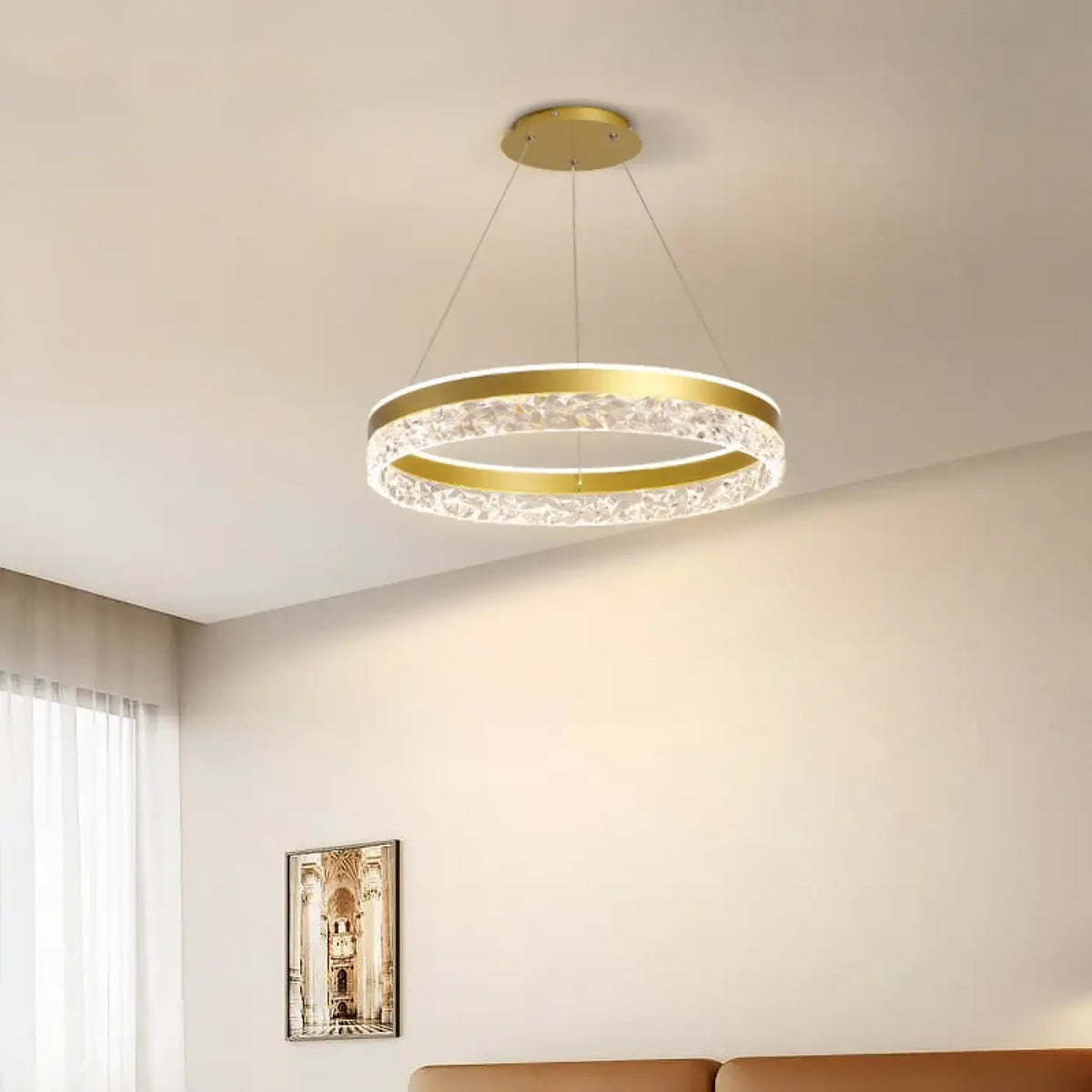 Suspension LED Ronde en Cristal – Zilio