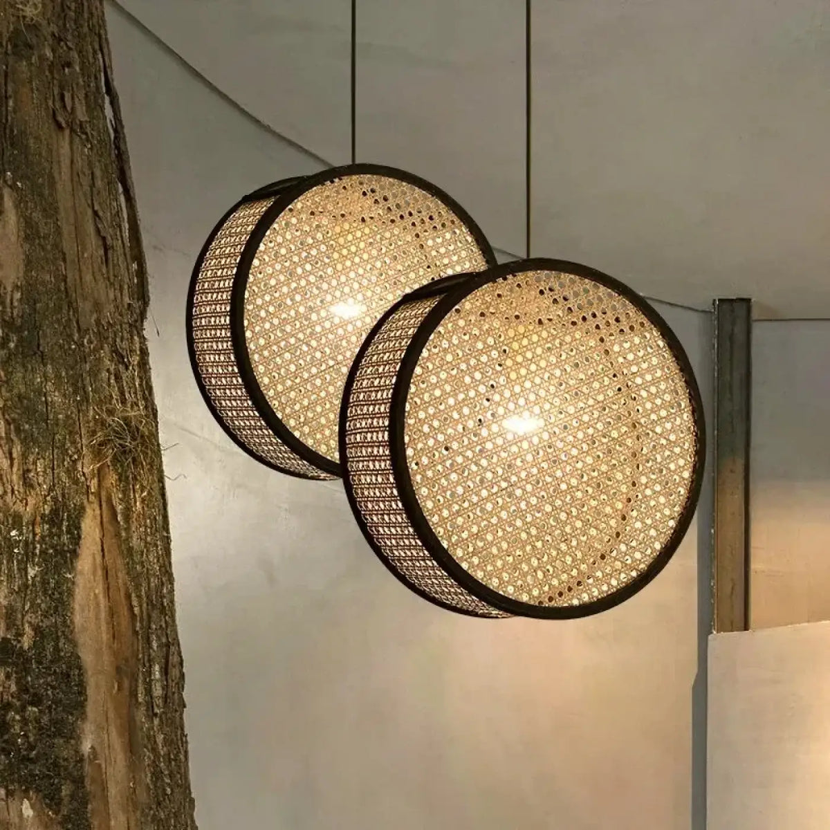 Suspension Ronde en Bambou Artisanale – Sirel