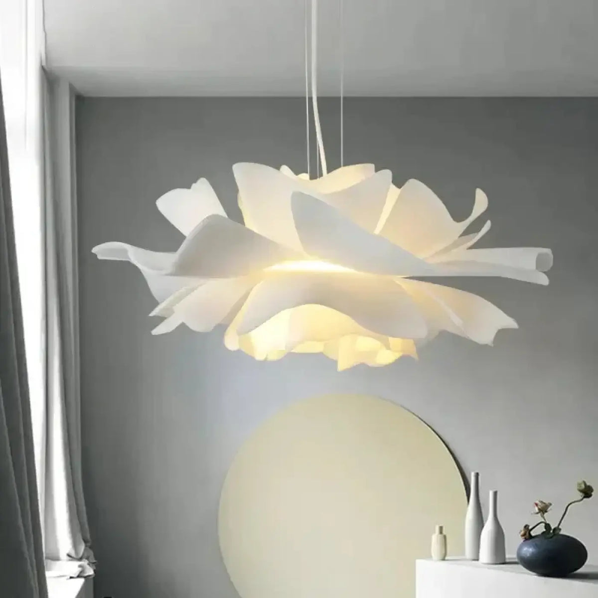 Suspension Blanche en Forme de Fleur – Livette