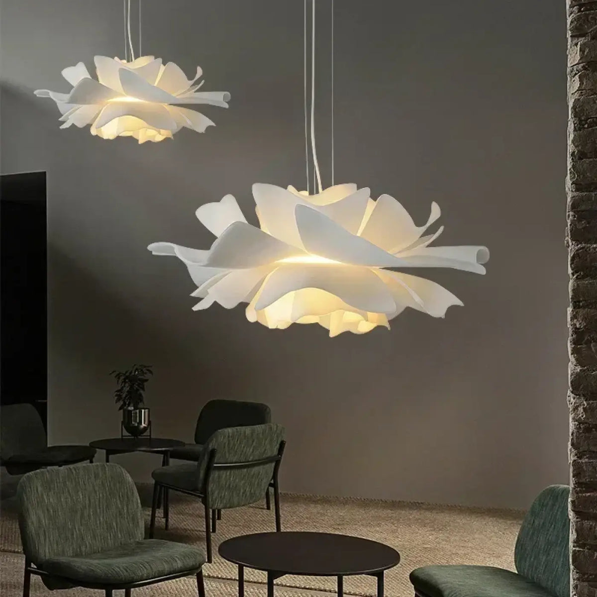 Suspension Blanche en Forme de Fleur – Livette