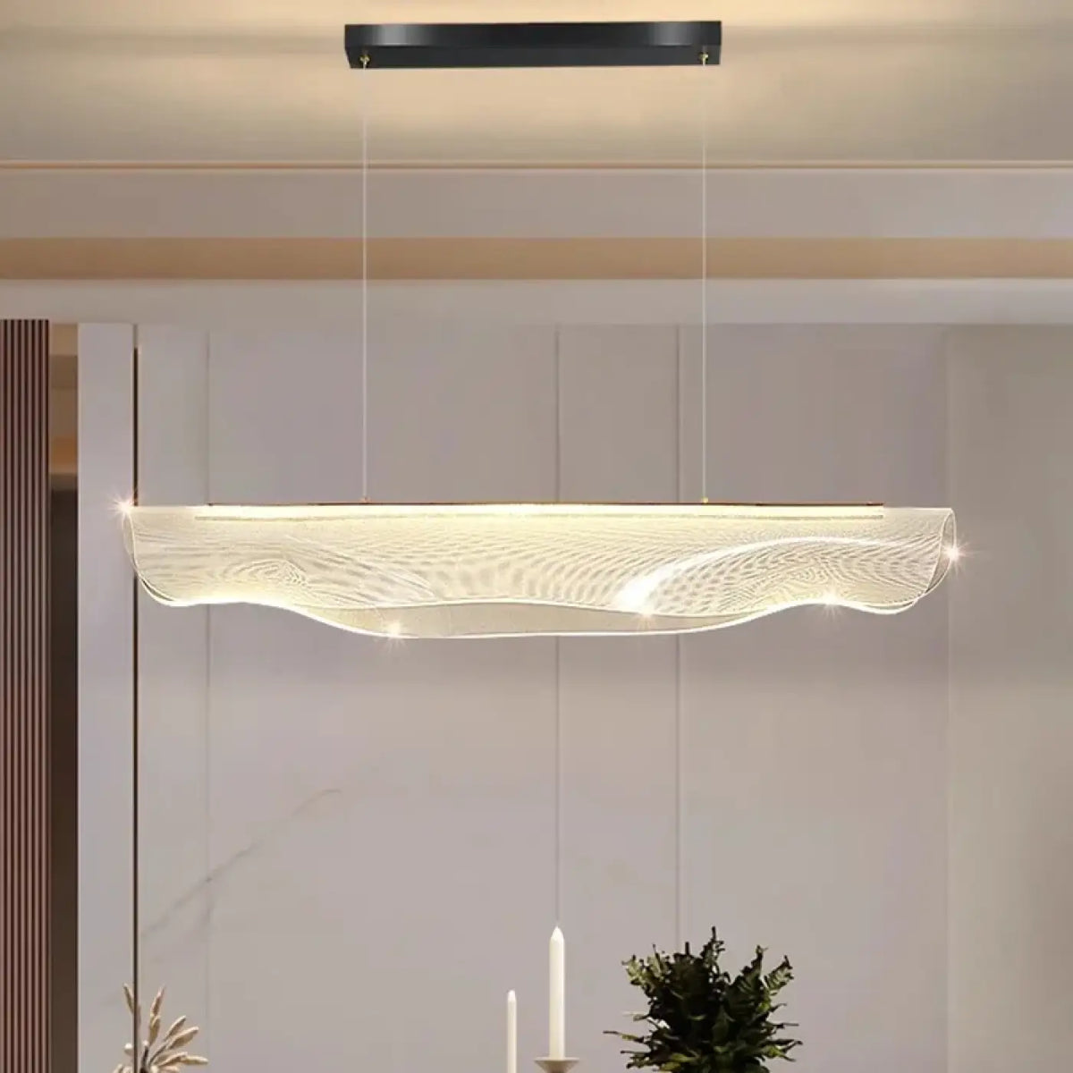 Suspension LED Blanche Support Ajustable – Flésan