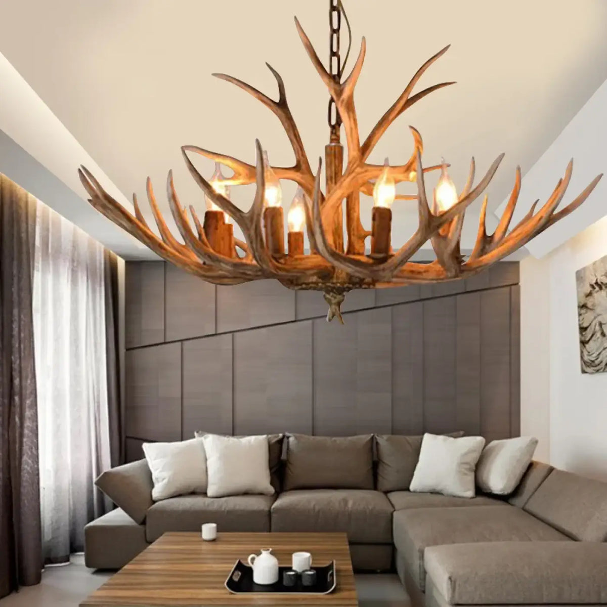 Suspension Bois de Cerf Rustique – Manio