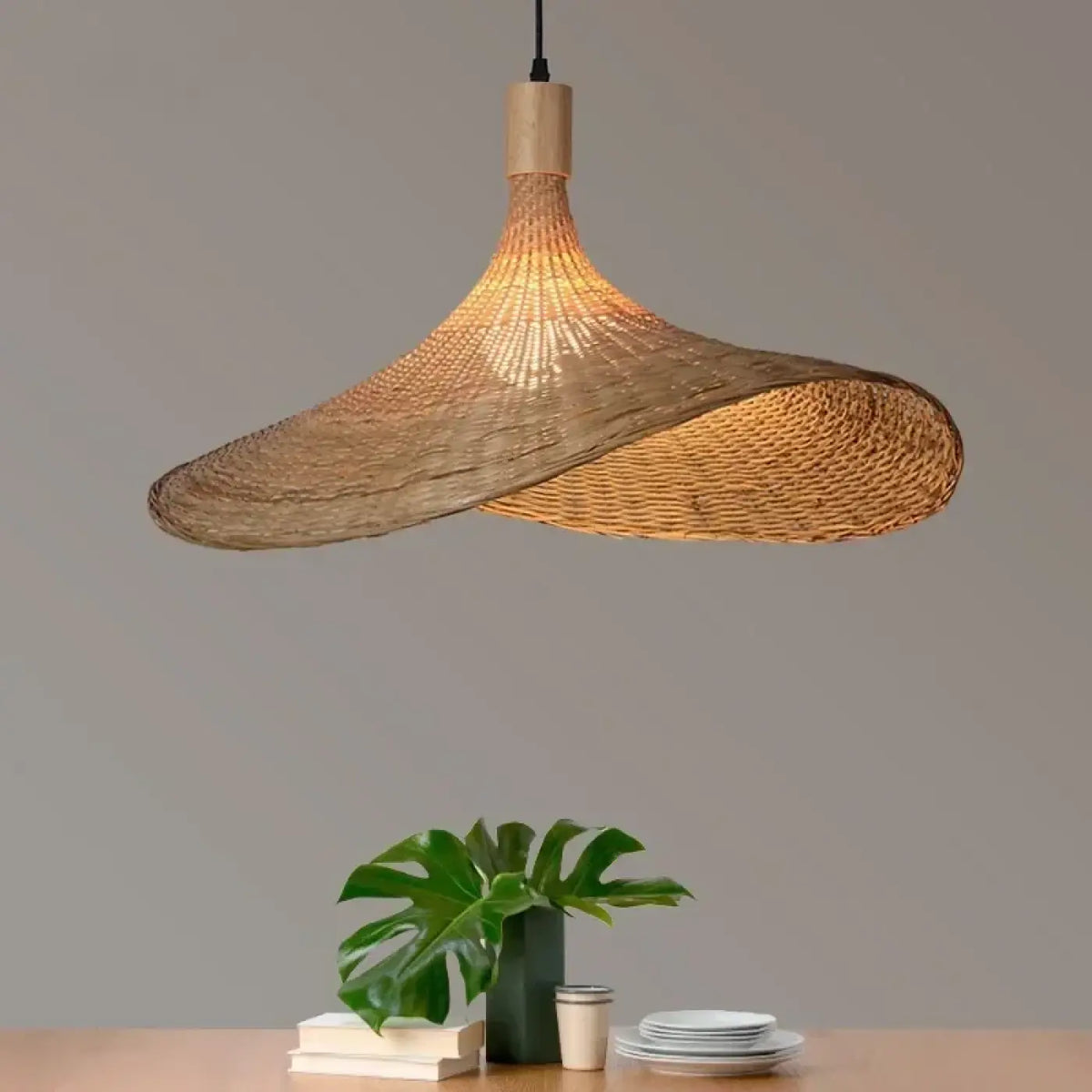 Suspension en Bois et Rotin Campagne – Risia