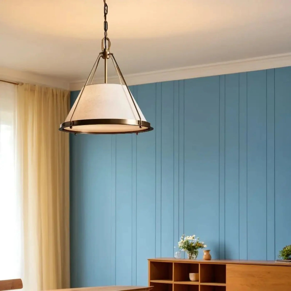 Suspension Vintage en Tissu et Métal – Verio