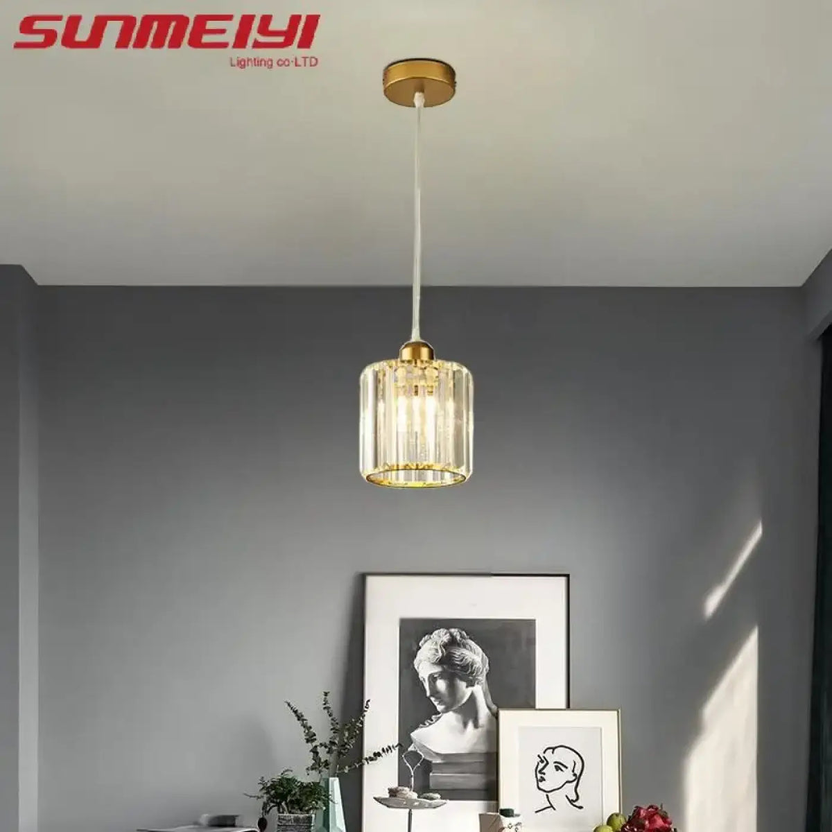 Suspension Cylindrique en Cristal – Rivis